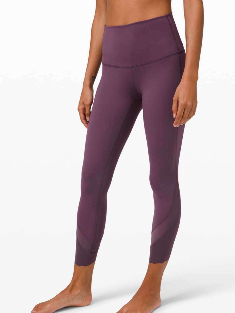 Lululemon wunder under 23" scallop hem leggings size 12